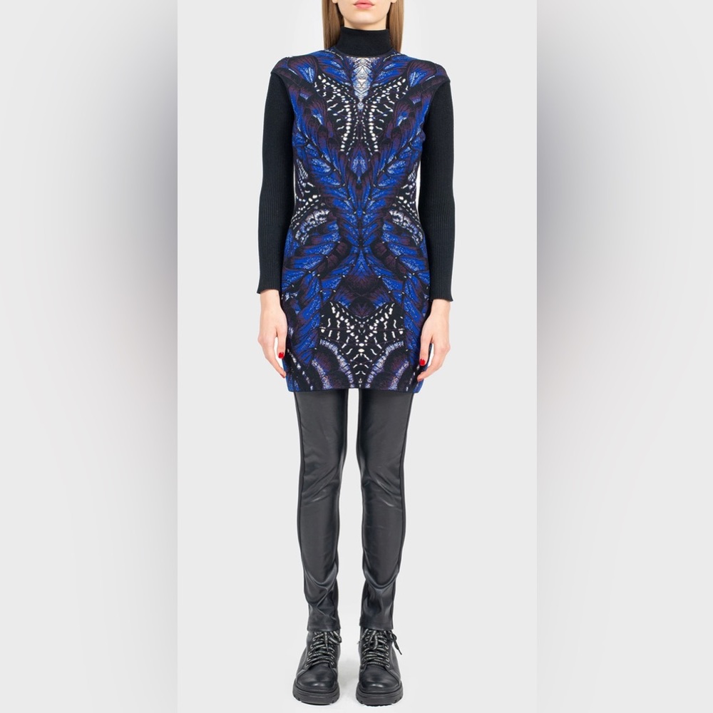 Alexander McQueen Intarsia Knit Butterfly Dress